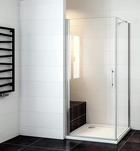 Acezanble Duschkabine 76x76cm Duschwand Duschtür 6mm NANO Glas Höhe 195cm