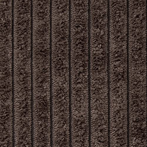Heko Panels Murano Polsterstoff Cord-Optik Meterware Stoff zum Nähen Möbelstoff Abriebfestigkeit 35000 Zyklen 100 x 142 cm Braun