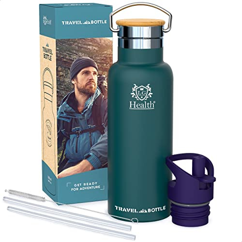 Botella Térmica Acero Inoxidable 500 ml Kit Premium Pro: 2 Tapones Hermético + Deportivo, Funda Neopreno, Antifugas, Cero Condensación, Sin BPA - Ideal Oficina, Deporte y Outdoor
