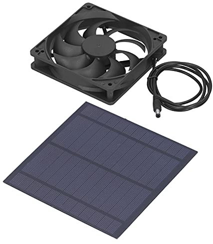 Solar Ventilator, 5W/6V Lüfter Solar, Wasserdichter Abluftventilator, Usb Solar Panel Mini Gewächshaus Für Wohnmobile, Hundehütten, Hühnerställe