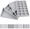 EXLECO 4er Schmucktablett Samt Schmuck Organizer Schublade Aufnehmbare Schmuckaufbewahrung Stapelbar Schubladeneinsatz für Damen Mädchen Ring Display Organizer Schmuckkästchen Schmuckschatulle (Grau)
