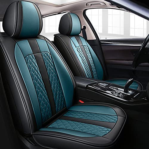 maipula Autositzbezüge 5 Sitze Für VW for Volkswagen Golf 3 5 6 7 Golf3 Golf5 Golf6 Golf7 GTI Convertible Wagon Tour Variant Allwetter PU-Leder sitzbezüge,Schwarz Blau