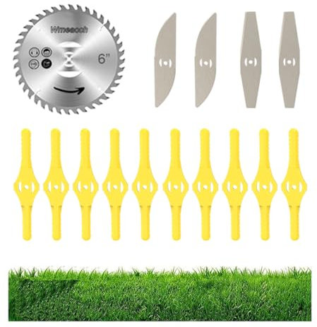 Wrneaoch 15 pezzi Lama Decespugliatore Ricambi Decespugliatore, Lama per Decespugliatore Lama Decespugliatore a Batteria Accessori per Utensili Elettrici da Esterno