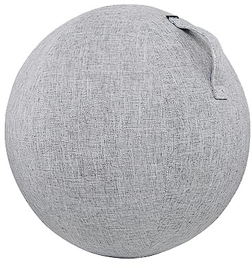 Vozoor Sitzball Abdeckung,55cm Hellgrau Gymnastikball Bezug für Sitzball Fitnessball,Faltbar Sitzbälle Stoff Bezug - für Fitnessball Pilates Yogaball/Büroball Balance Ball