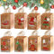 GeschenktüTen Weihnachten, 24 Stück Kraft Geschenktaschen, PapiertüTen Mit Henkel, WeihnachtstüTen, Papiertaschen