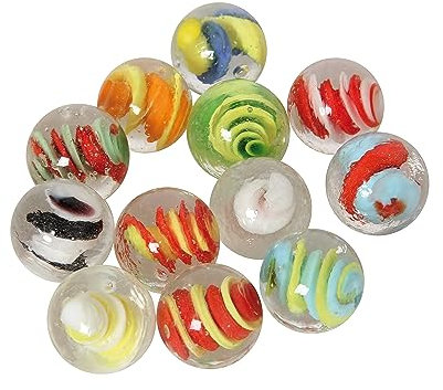 Bartl 111710 Spirale 25mm 12Stk. | Deko Glasmurmeln zum Dekorieren