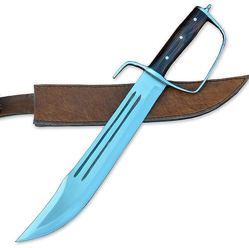 THE NEPAL Survival Bowie – Jagd- und Campingmesser mit 38 cm langer Klinge – robustes Messer – echtes funktionierendes Bowie-Messer