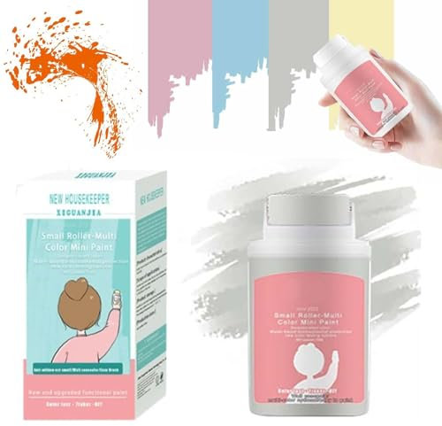 Great Wall Repair Paste, Great Wall Refinish Paint, Small Roller Wall Patching Brush Wall Repair Paste Mini, New Housekeeper Spackle Roller Paint, Quick Drying Wall Repair Paste (Grey)