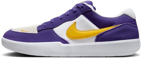 Nike SB Force 58 Scarpe da skate (CZ2959-003, Photon Dust/Photon Dust/Bianco/Nero), Court Viola/Bianco/Bianco/Amarillo, 40.5 EU