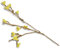 Én Gry & Sif Deko-Zweig mit gelben Blüten Forsythie Frühling (1x - 60cm), Filz Hand-Made, fair-Trade 1x