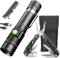 LeKaufen Multiherramienta 24 en 1 y Linterna LED, Herramienta Multifunción y Linterna de Camping LED Recargable, 1200 Lúmenes, 4 Modos, Zoom, con Clip, Regalos para Hombres