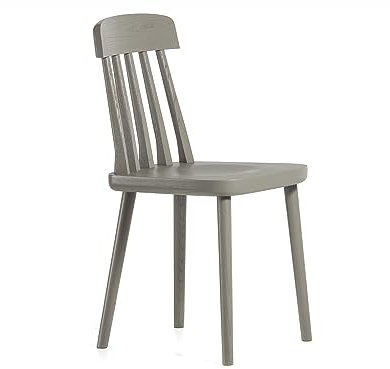 moebel-eins CAMI Holzstuhl, Material Massivholz, Esche lackiert, grau