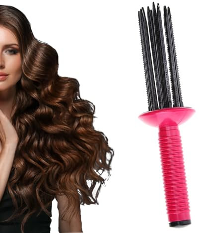 enseak 1pcs Curling Roll Comb,Hair Curler, Hair Fluffy Curling Roll,Curling Roll Comb Heatless Curling,heißluft-stylingbürste,haushaltsfrauen-heißluftkämme,Heißluftkämme Für Flauschiges Haar-2pcs