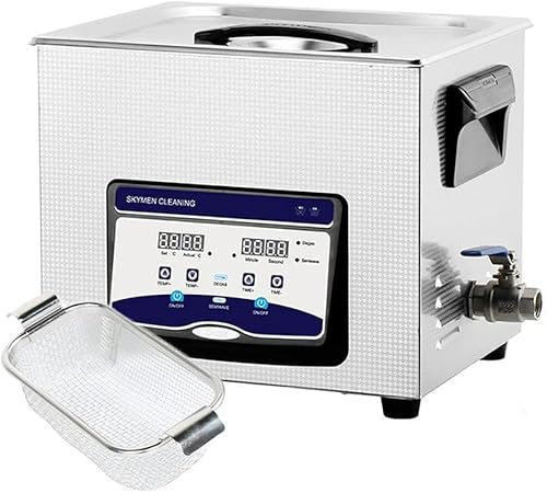 Professional Ultrasonic Cleaner, 3.2L 4.5L 6.5L 10L 15L 20L Stainless Steel Ultrasonic Cleaning Machine with Timer & Heater, Digital Display, Laboratory Jewelry Watch Glasses Cleaner (Color : 10l)
