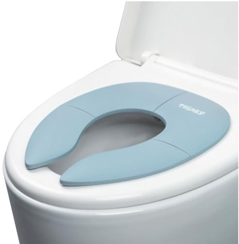 Twinky® Mini Potty - 2 en 1 Entraîneur de Toilette Bébé & Réducteur de Toilette Enfant - Siège de Toilette Pliable - Réducteur de Siège de Toilette - Lunette WC Enfant (Bleu)