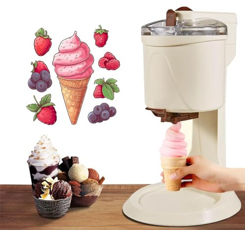 JJENXYYDS Dispensador de Helado Suave,Máquina semiautomática para Hacer Helados para el hogar,Máquina dispensadora de Helados con Paleta mezcladora,Máquina para Hacer Yogur Helado
