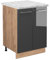 Vicco Küchenunterschrank Fame-Line, Anthrazit Hochglanz/Goldkraft Eiche, 60 cm, AP Marmor