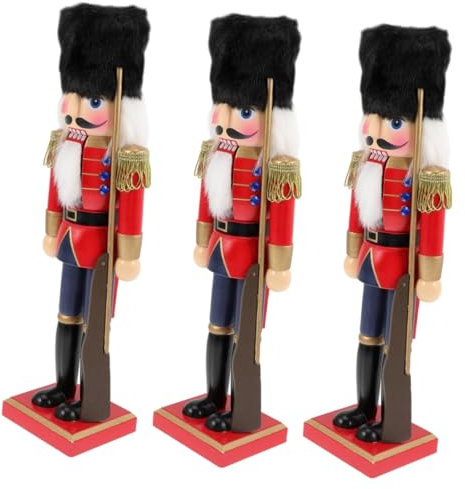 TOPBATHY Wohnaccessoires 3st Nussknacker-marionetten Weihnachtsdeko Weihnachts Figuren Dekorationen Für Zuhause Nussknacker-Figuren Wohnkultur Weihnachtsfeierverzierungen - Aus Holz
