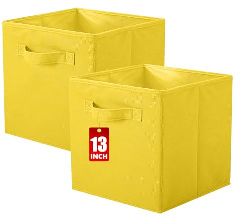 powerking Cube Storage Boxes, Foldable Fabric Storage Bins And Cloth Storage Organizer Drawer For Shelves, Closet And Toys Storage, 33 X 33 X 33 CM