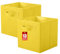 powerking Aufbewahrungsbox Organizer aus Stoff, 2 Stück faltbar Aufbewahrungswürfel Aufbewahrung Box in Würfelform, 33 x 33 x 33 cm, Gelb
