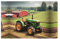Tischsets mit Traktor-Farm-Muster, hitzebeständig, 6er-Set, abwischbar, leicht zu reinigen