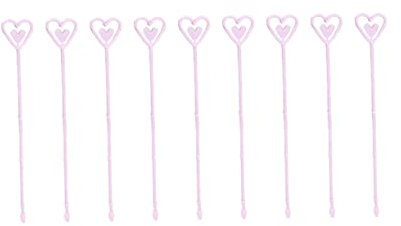 TEHAUX 80stücke Herzform Büroklammern Blumenanhängerhalter Kunststoff-etikettenclips Für Hochzeiten Blumenladen Kurzhalter Rosa Wiederverwendbar