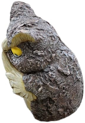 Psdndeww Harz Eule Skulptur für Balkon und Obstgärten Dekoration Hofskulptur Gartendekoration Eule hängende Kunst