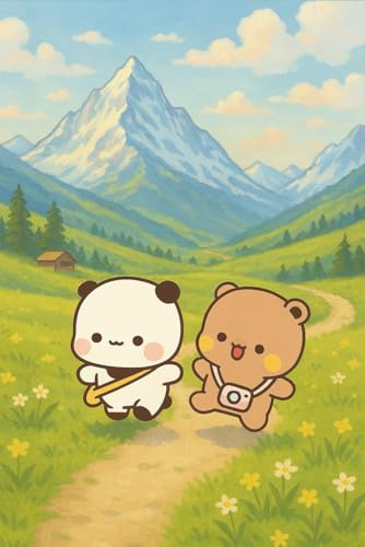 Bubu and Dudu Swiss Alps Adventure Notebook: Bear couple frolicking happily in the Swiss Alps