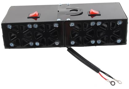 HELEVIA 500 W 12 V Autoheizung, Vier-Loch-Abtauheizung für Autos mit 4 Lüftern, Dual-Control-Schalter, Schnelles Aufheizen