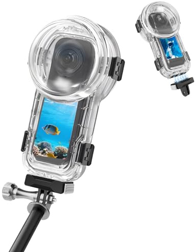 PULUZ – Wasserdichtes Tauchgehäuse 60 m/197 ft für Insta360 X5, Schnellwechsel-Gehäuse für Unterwasserfotografie & Action-Kamera-Schutz