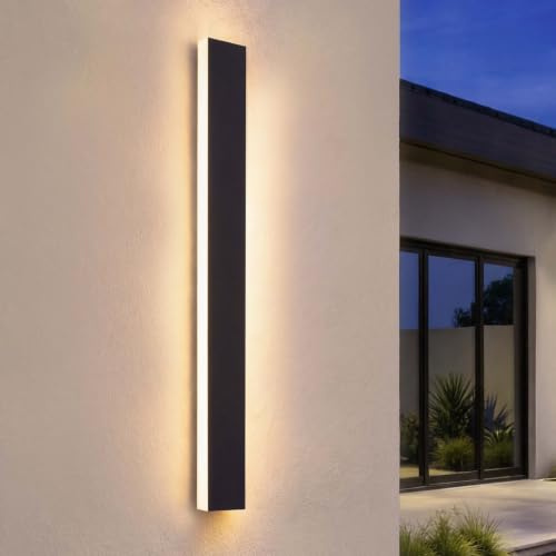 Ledvion Lange Villa LED Außenwandleuchte lang 100cm IP65 14W Warmweiß | Für Einfahrt Gartenweg Terrasse oder Fassade geeignet und klar auf den Außeneinsatz ausgerichtet