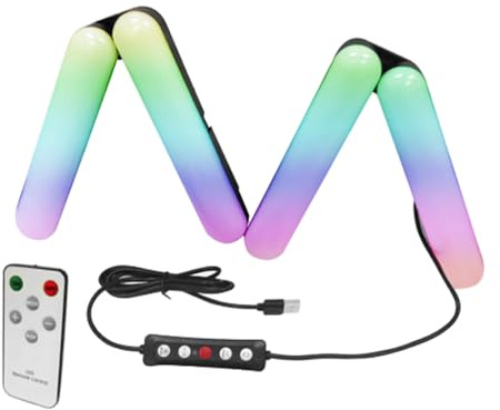 Jiawu RGB-LED-Videoleuchte, Faltbarer RGB-Leuchtstab, Flexible Fülllichter mit 1/4-Zoll-Schraubenlöchern, 3200 K–6500 K und 10 Helligkeitsstufen Einstellbar, Röhrenbeleuchtung