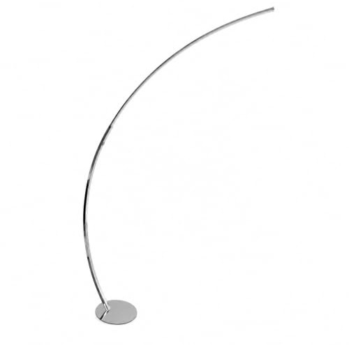 LED Universum Stehlampe Artemo, dimmbar, Chrom, warmweiß | Moderne Bogenlampe fürs Wohnzimmer mit Touch-Dimmer, opalem Diffusor und warmweißem LED-Licht für gemütliche Atmosphäre