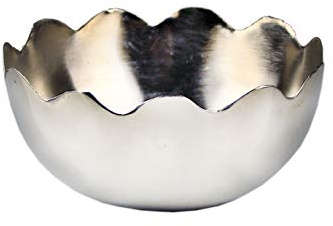 itsisa XL Metall Schwimmschale Blüte Silber D:15 cm - Schwimmkerzen, Schwimmlicht, Tischdeko, Teelichthalter