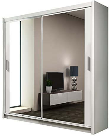 Armario con espejo paries, moderno, Puerta corredera, Dormitorio Armario Armario de puertas correderas, Dormitorio