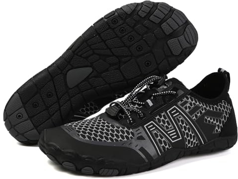 Chaussures aquatiques pour le surf, la plongée, la plage, la course Chaussures d’intérieur pour la maison, le yoga pour hommes et femmes Semelle en éponge Néoprène, So.Nera, L(EU38/39)