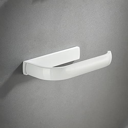WOMAO Klopapierhalter Weiß matt, Wandmontage Toilettenpapierhalter Weiss WC Papierhalterung zum Bohren Wandbefestigung Badezimmer Zubehör Toilettenrollenhalter