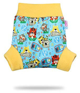 Petit Lulu Überhose (Schlupfüberhose) Größe S (4-7 kg) für Höschenwindeln (Dschungel in der Schule)