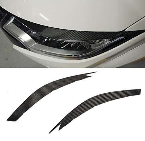 TGFOF Scheinwerfer-Augenbrauen-Augenlider-Abdeckung für Honda Civic Typ R Schrägheck 5-Türer 2015 2016 Scheinwerfer-Wimpern-Dekoration Styling-Aufkleber (Kohlefaser)