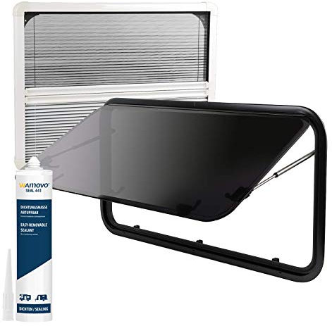 wamovo Set Ausstellfenster RW Compact inkl. Verdunklung und Insektenschutz von 350x500 bis 1000x500 (500 x 450)