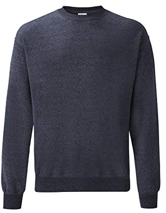 Fruit of the Loom Herren 62-202-0 Set-IN Sweatshirts 1er/2er, Vintage Heather Navy + 1 HLKauf-Notizblock, M
