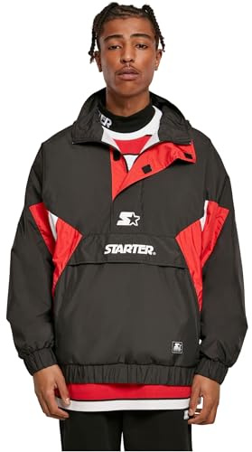 STARTER BLACK LABEL Herren Starter Windbreaker Black/cityred/White, L