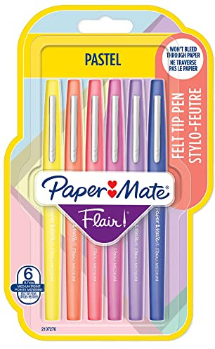 Papermate 95236 Blister 6 Filzstifte Flair Nylon,Pastel