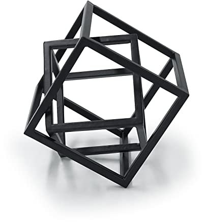 DreamsEden Kleine geometrische Skulptur, Metallwürfel, dekorative Ornamente, Moderne Heimdekoration, Akzent