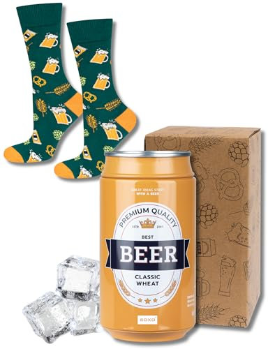 soxo Canette Bière Chaussettes Homme Biere Cadeau Drole Chaussette Cadeaux 40-45 Classic Wheat2 1 Paire