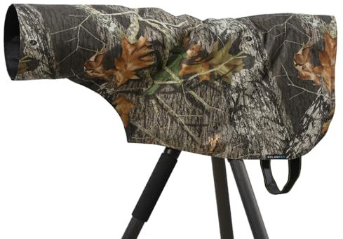 ROLANPRO Regenschutz für Canon RF 100–500 mm F/4,5–7,1 L ist USM, für Sigma 150–600 mm F5–6.3 DG OS HSM Contemporary, für Sony FE 100–400 mm f4.5–5.6 GM usw., XS Dunkelbraun Dschungel, wasserdicht