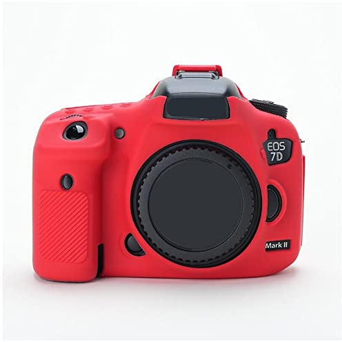 Camera Soft Silicone Case Bag Red Rubber Armor Skin Body Cover Protector for Canon EOS 7D Mark II camera
