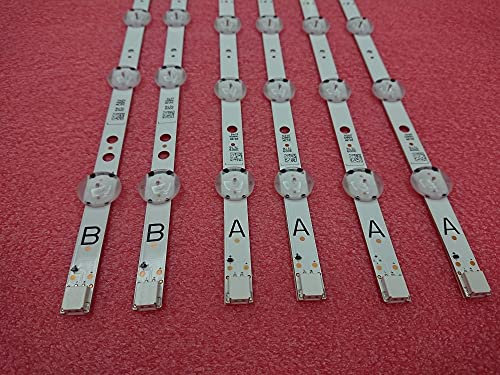TV Replacement Parts- 6pcs LED backlight strip compatible with Toshiba 49U5863DB 49U6763DA 49U6763DB 49U5766DB VESTEL 49 UHD DRT VNB A B LT-49C870A LT-49C862