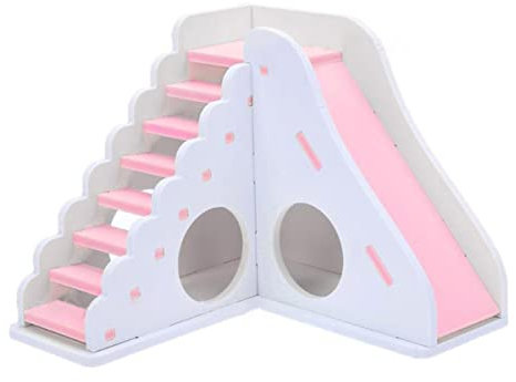 POPETPOP comme Un Tunnel De Couchage Aire De Jeux en Bois Jouet X Cabane pour Hamster Jeu d'escalade Cachette d'animaux Échelles Multi- Gerbilles Rampes De Toboggan Chinchilla Petits