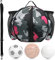inheming Sac de Basketball,Sac à Ballon de Basket,Sac de Rangement pour Basketball Volleyball et Football,avec Bandoulière et Poche - Rose Rouge